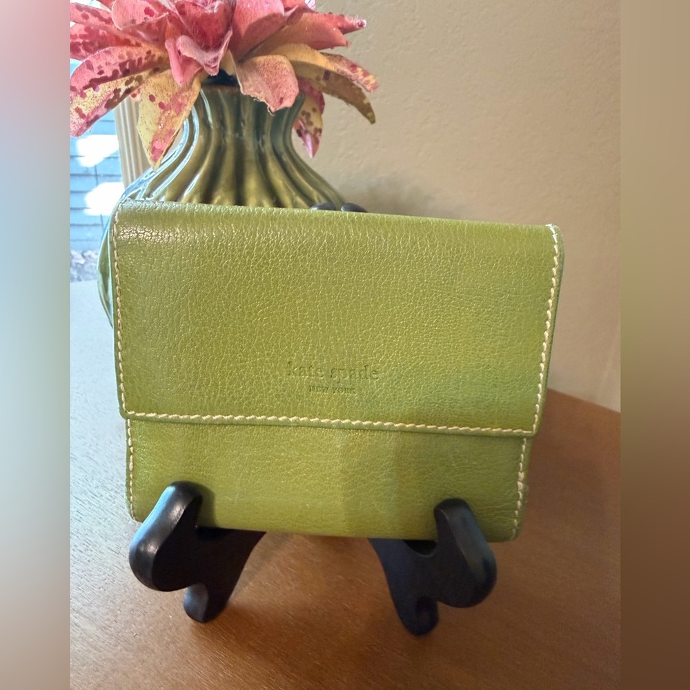 Kate Spade Bright Green Leather Wallet